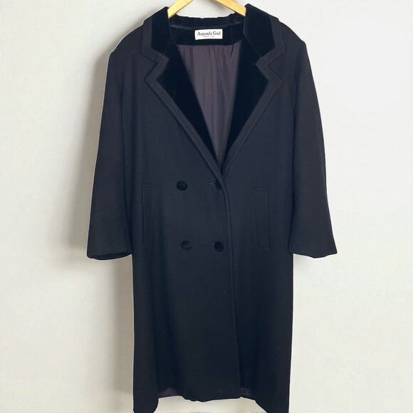 Amanda Gail Wool Coat Classic NYC Style Size 12 Vintage Preppy Old Money USA - Picture 1 of 7